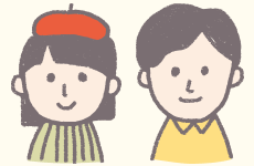 女の子と男の子のイラスト画像